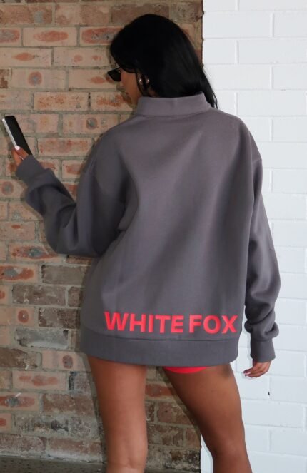 Caught Up With You Zip Front Sweater Volcanic